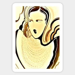 SEVENTIES ART DECO MANNEQUIN Sticker